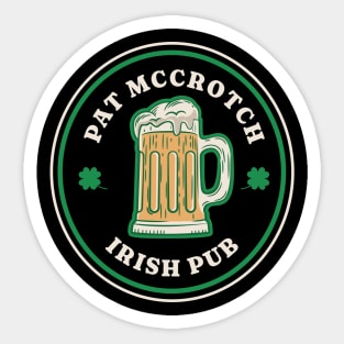 Pat McCrotch Irish Pub Sticker